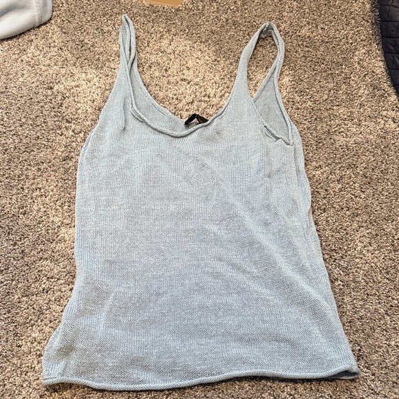 Zara Women's Light Blue Sleeveless Top - Picture 2 of 2